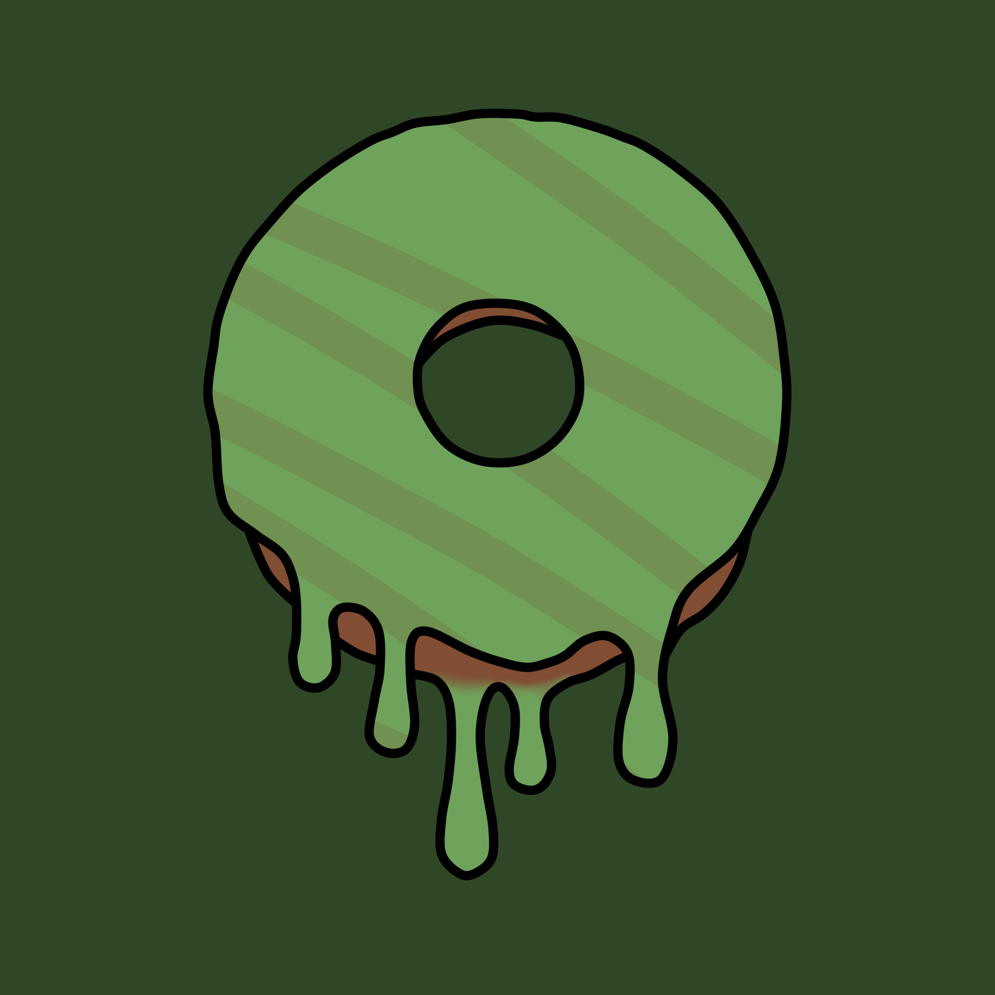 Green donut